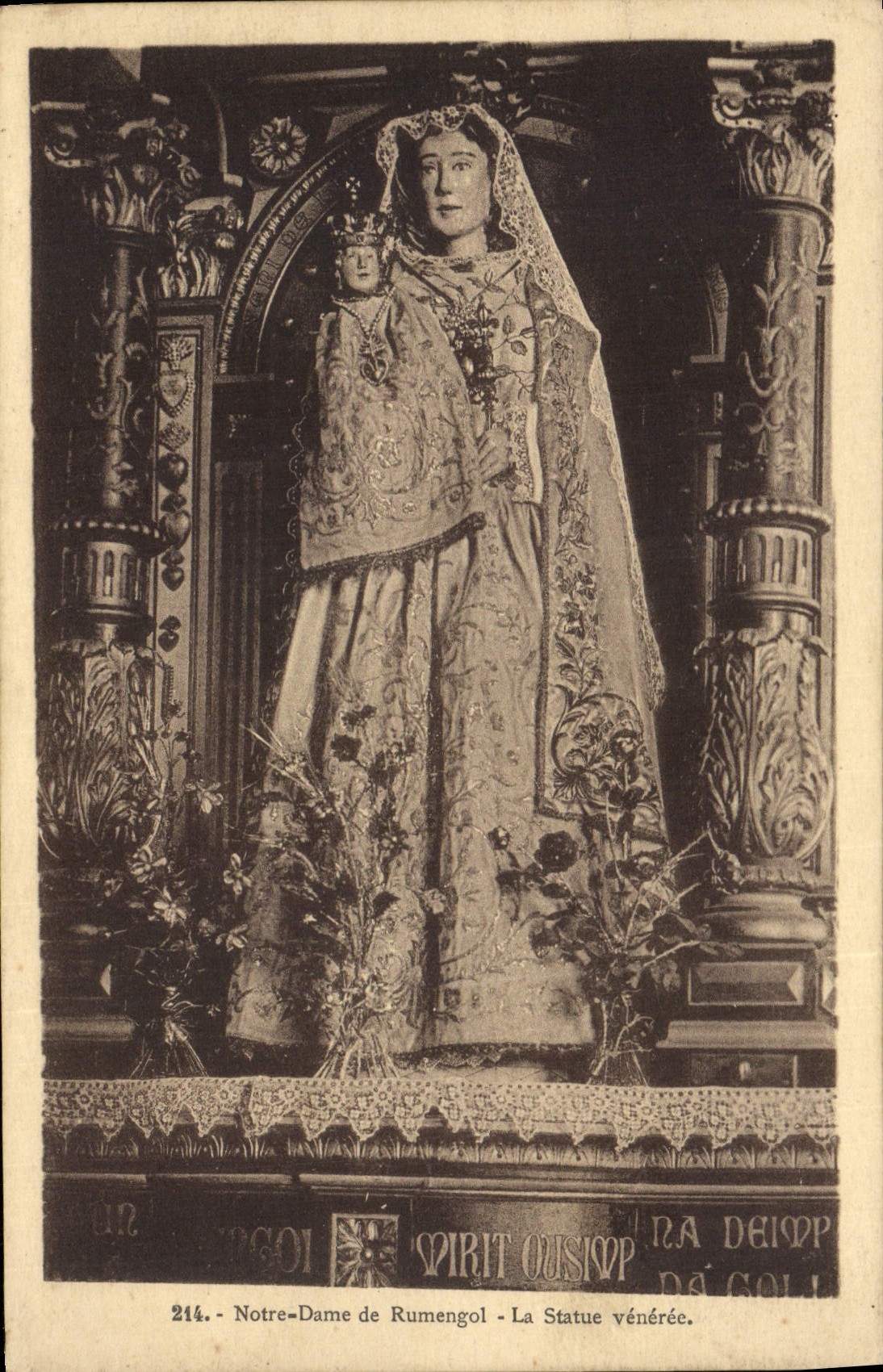 CPA Notre Dame de Rumengol La Statue veneree 