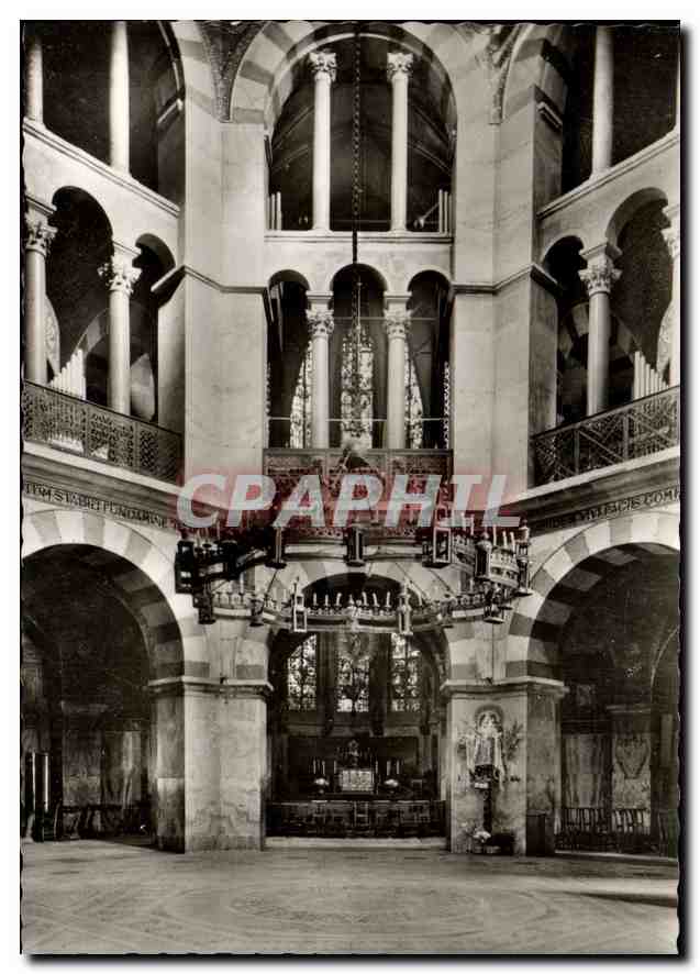 CPA Bad Aachen Dom Octagon mit Gnadenbild und Kronlouchter 