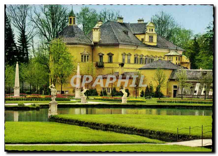CPA Salzburg Schlob Hellbrun von der Parkseite 