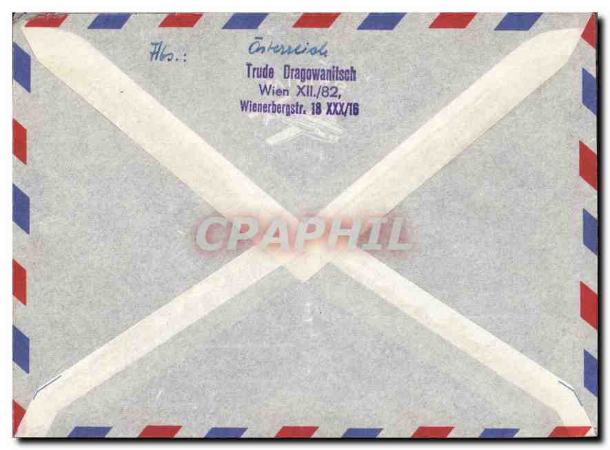 Lettre Autriche 1957 pour Montplaisant Oran Algerie  — Rückseite