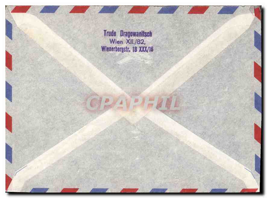 Lettre Autriche 1957 pour Montplaisant Oran Algerie  — Rückseite