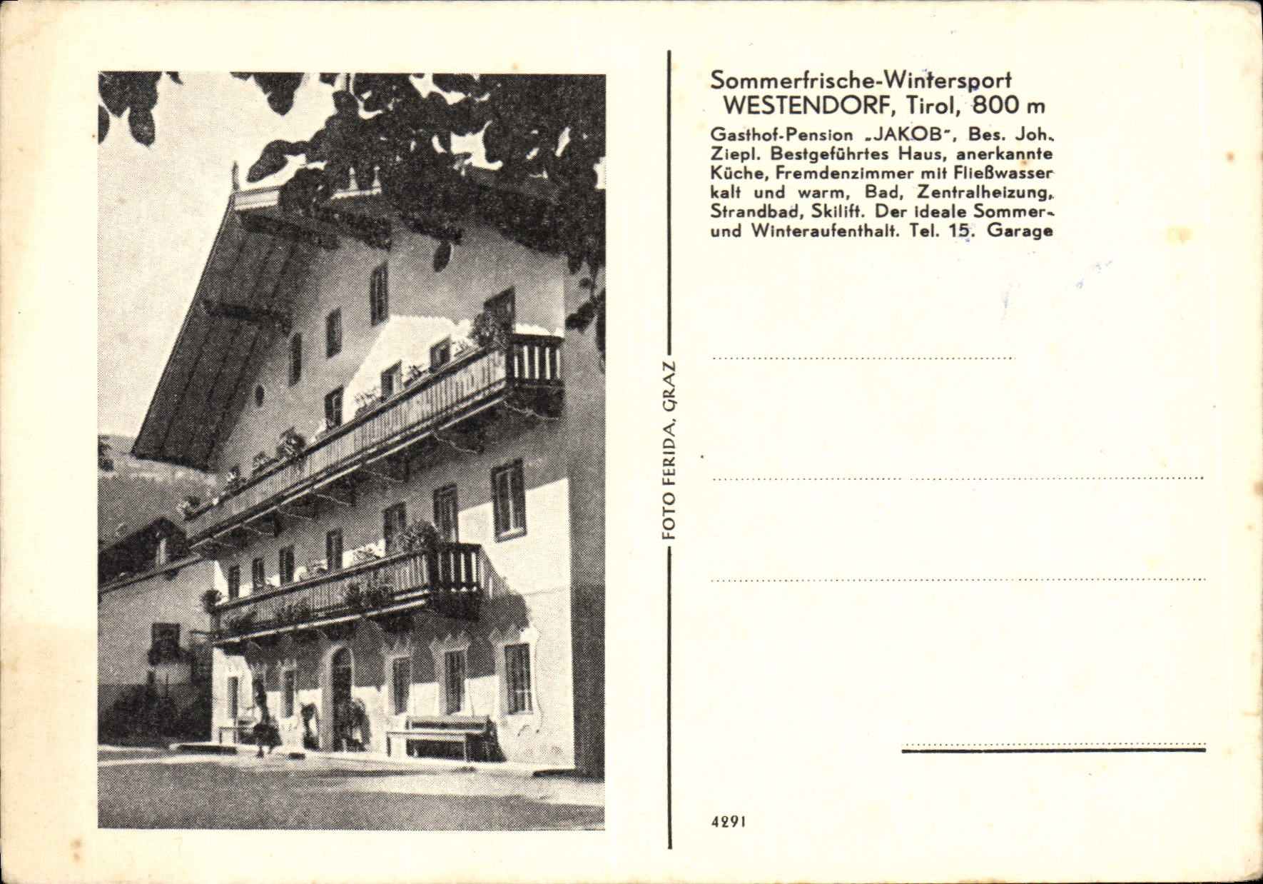 CPA Sommerfrische Wintersport Westendorf Tirol 