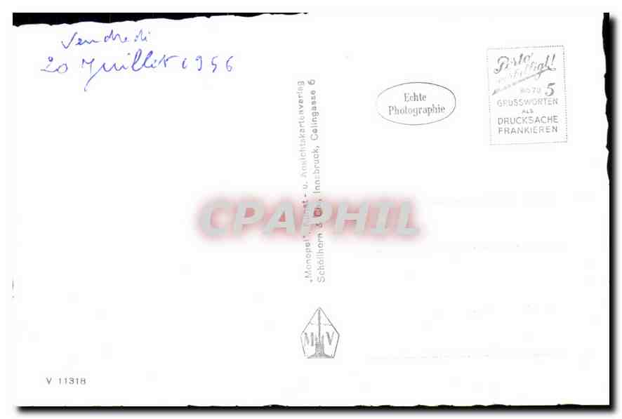 CPA Patscherkofel  — Rückseite