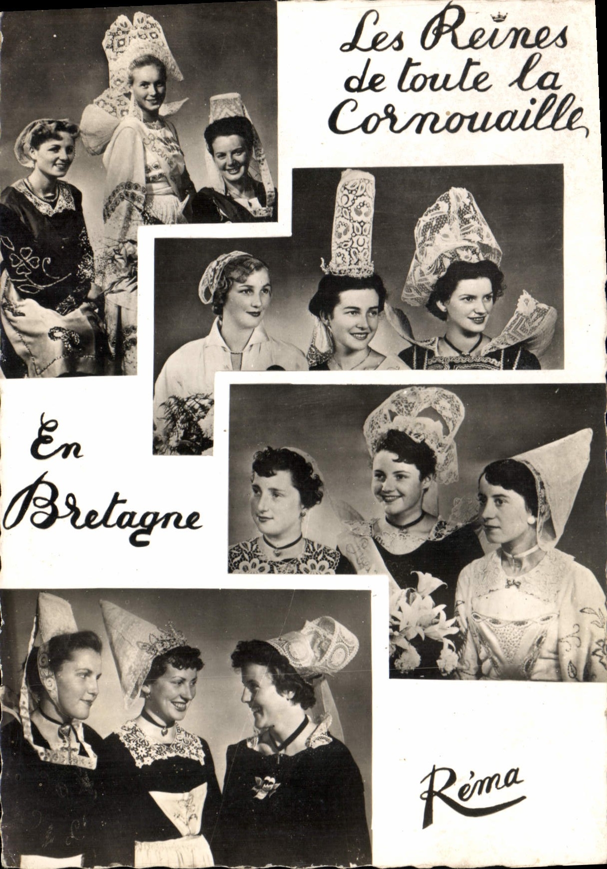 CPA Les Reines de toute la Cornouavaille En Bretagne Rema 