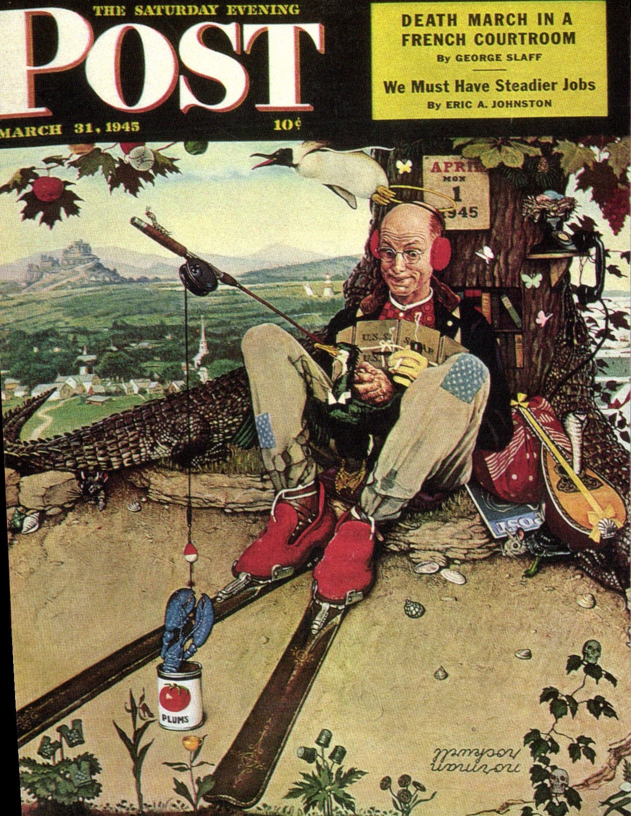 CPA The Saturday Evening Post March 31 1945 April Fool by Norman Rockwell 