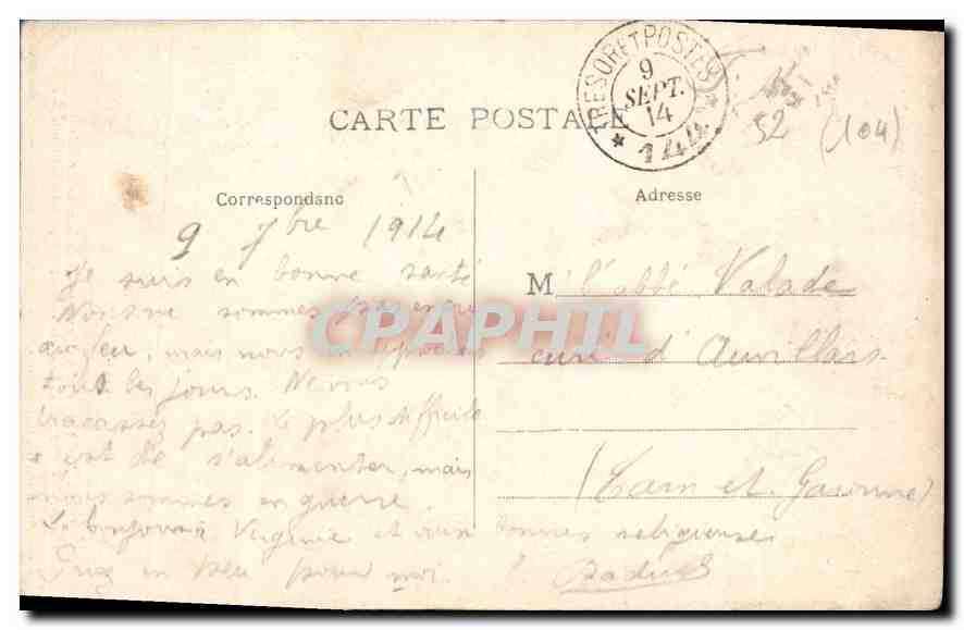 Au Pays du Berry — Pour le premier Fils — Collection G. G., Châteauroux — Rückseite