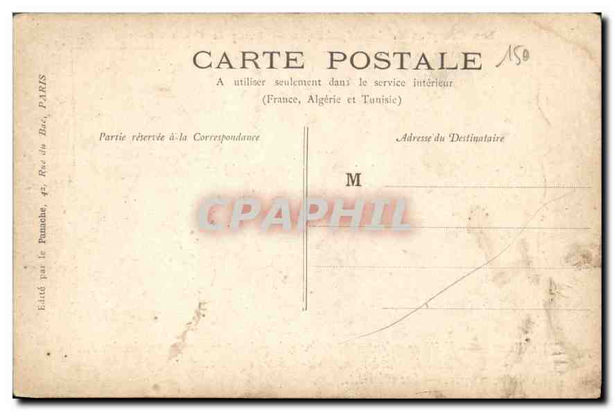 CPA Les Comptes de la Republique Dessin de Caran d'Ache  — Rückseite