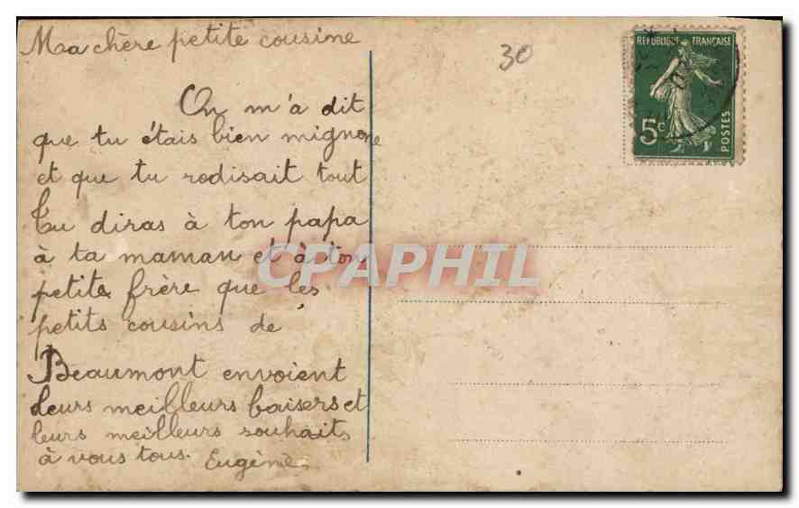 CPA Fantaisie Enfant — Rückseite