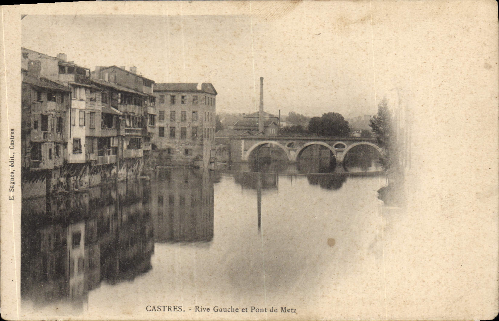 CPA Castres Rive Gauche et Pont de Metz 