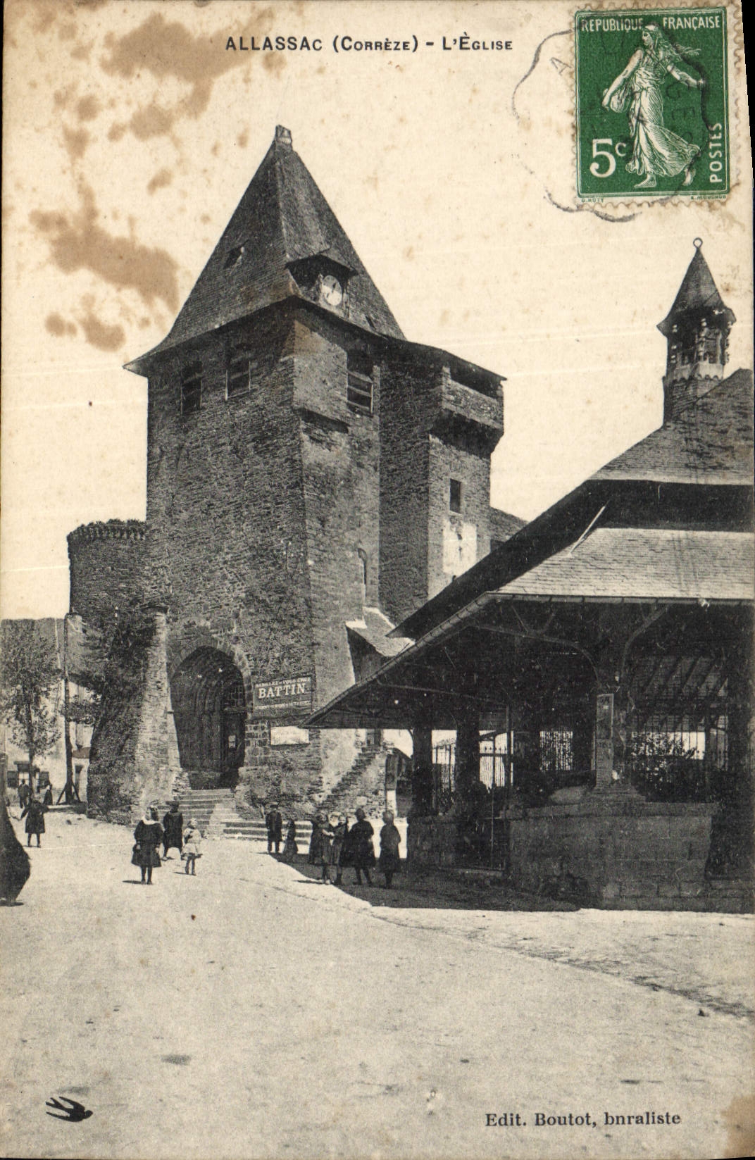 CPA Allasac Correze L'Eglise 