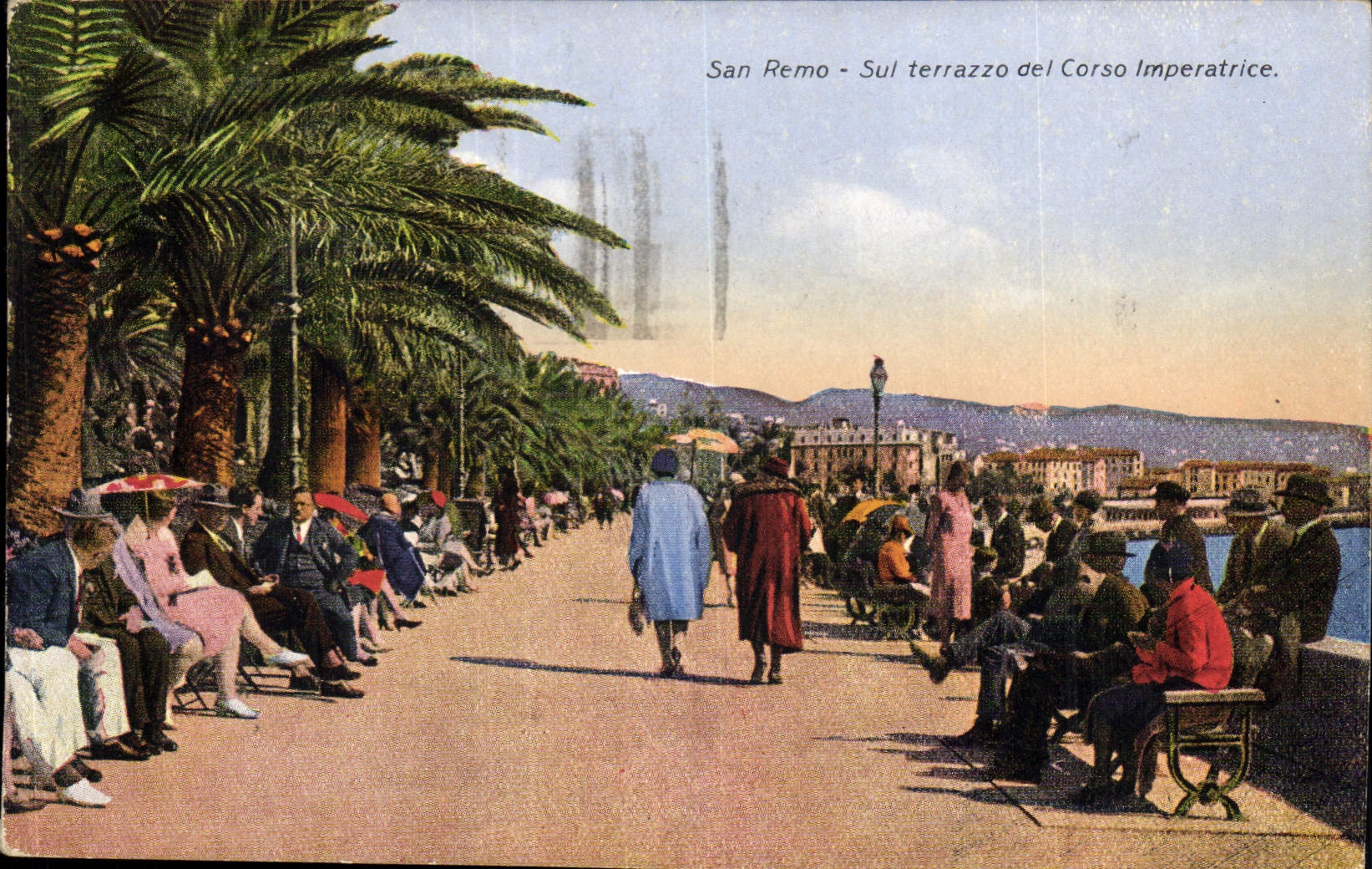 CPA San Remo Sul terrazo del Corso Imperatrice 