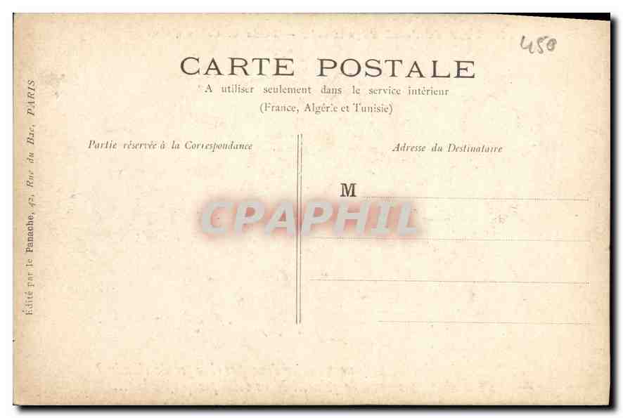 CPA Le Char de l'Etat Republicain Dessin de Caran d'Ache  — Rückseite