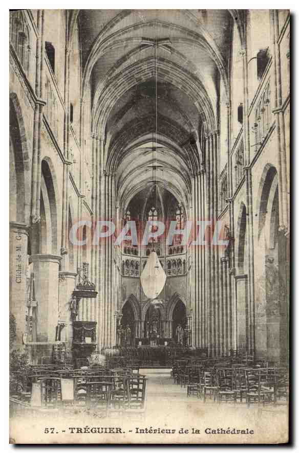 CPA Treguier Interieur de la Cathedrale 