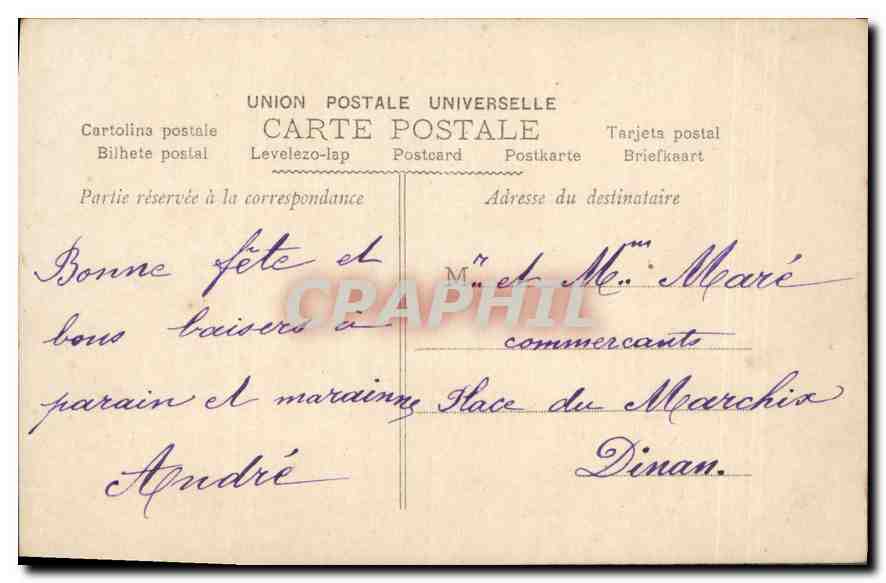 CPA Fantaisie Enfant — Verso