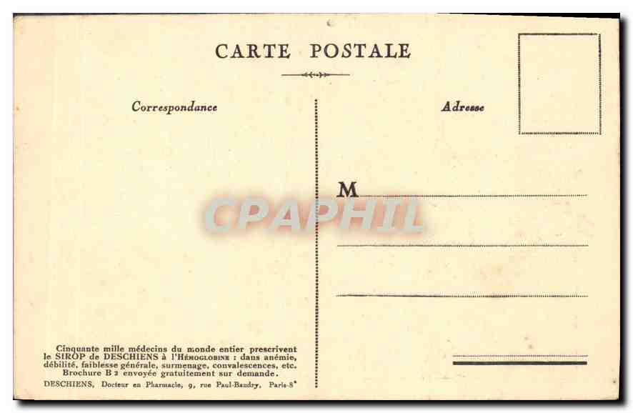 CPA Paris Notre Dame Offert par Hemoglobine Desbiens  — Rückseite