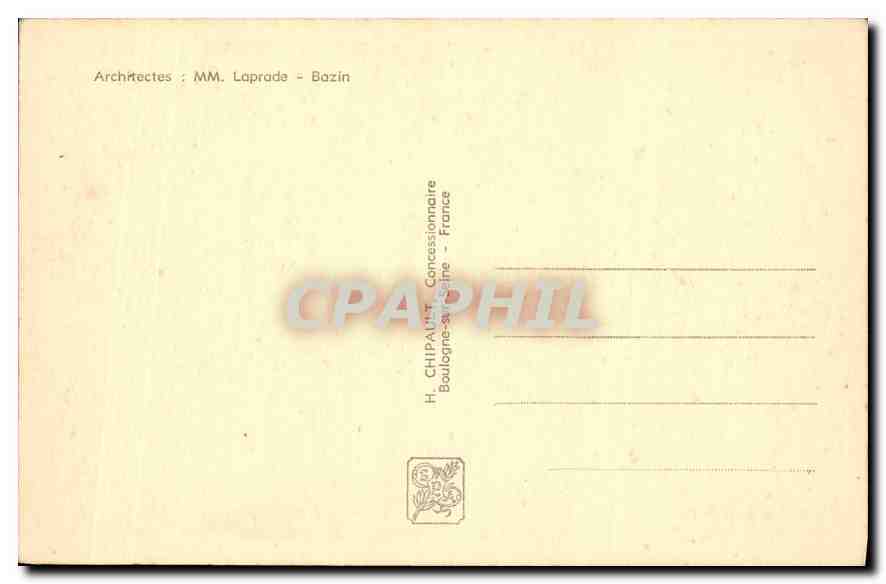 CPA Exposition Internationale Paris 1937 Monument de la Paix  — Rückseite