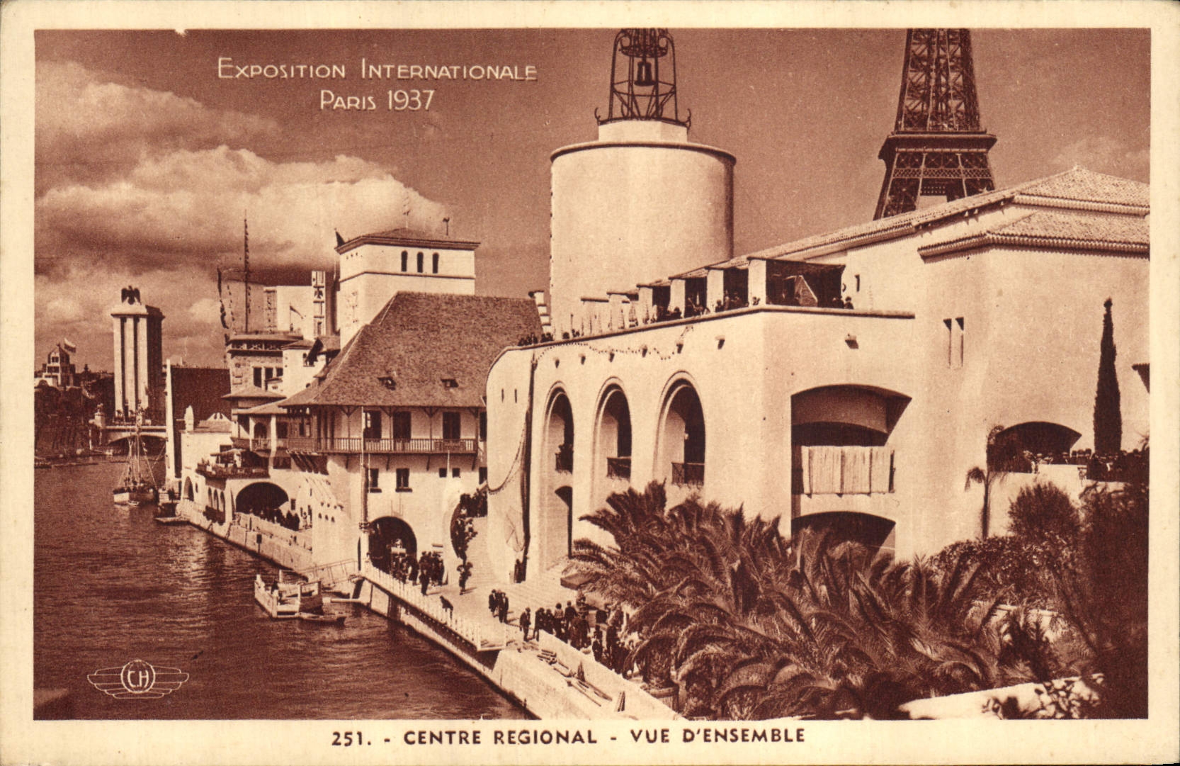 CPA Exposition Internationale Paris 1937 Centre Regional Vue d'ensemble Tour Eiffel
