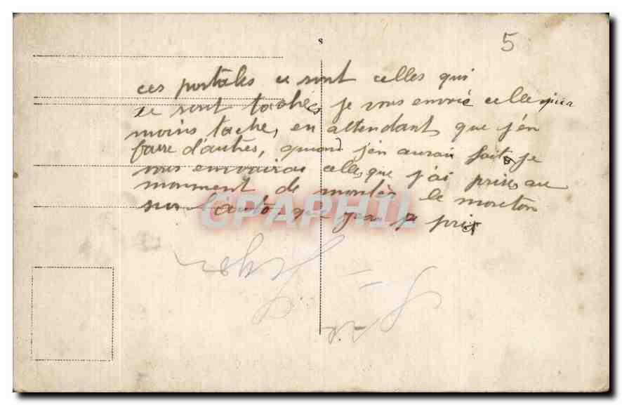 CARTE PHOTO Automobile — Verso