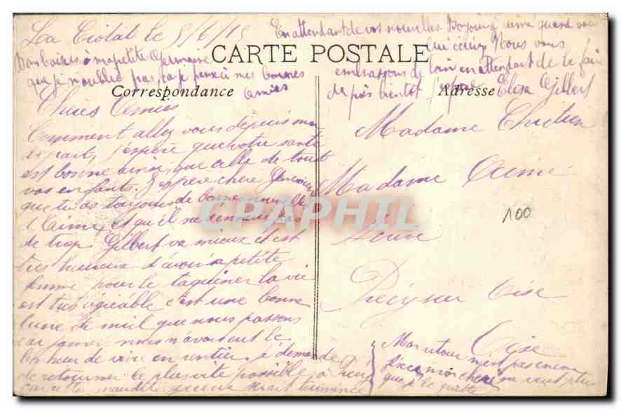 CPA La Ciotat Le quai Louis Benet  — Rückseite