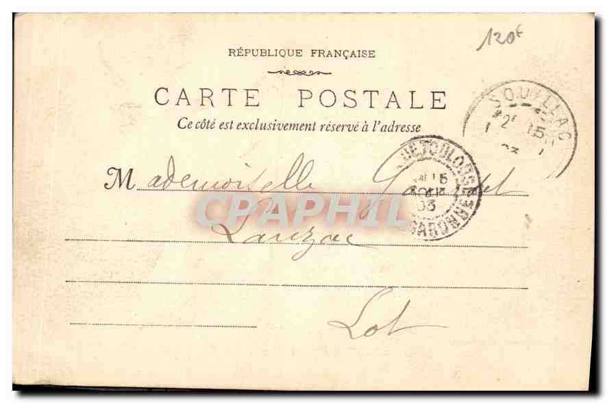 CPA Saint Antonin T et G Le Pont et l'Eglise pris de la Gare  — Rückseite