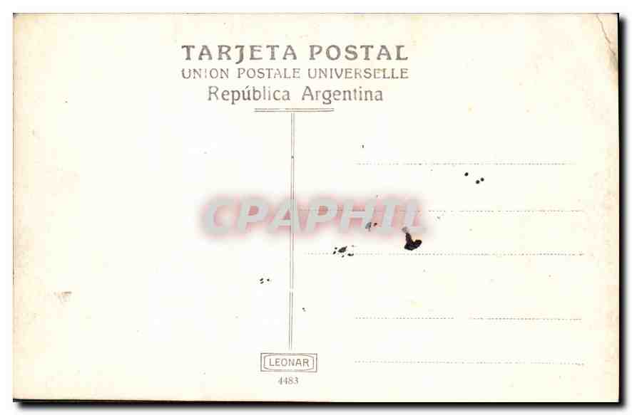 CARTE PHOTO Argentine Argentina — Rückseite