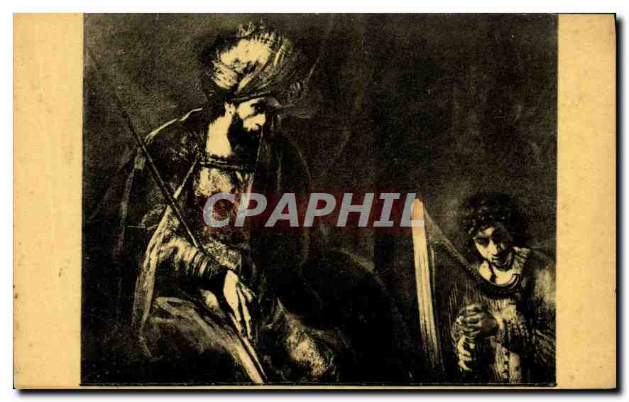 CPA Rembrandt Rembrandt Harmensz Van Rijn Saul et David 
