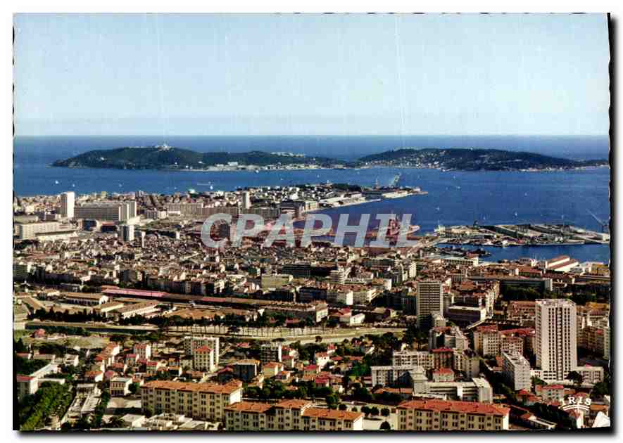 CPA Reflets de la Cote d'Azur Vue panoramique de Toulon Var et de la Rade 
