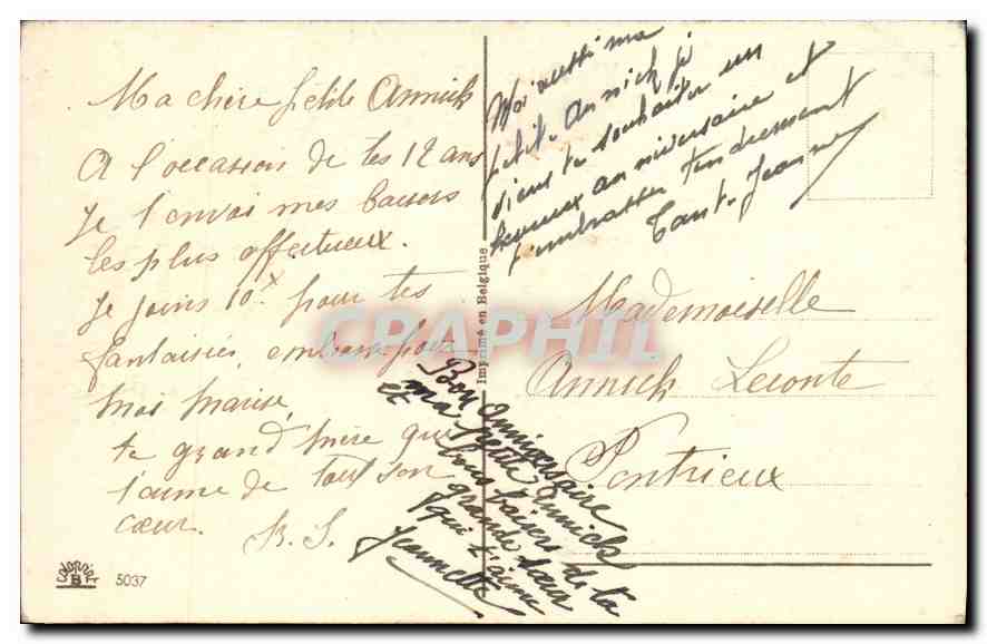 CPA Fantaisie Enfants — Rückseite