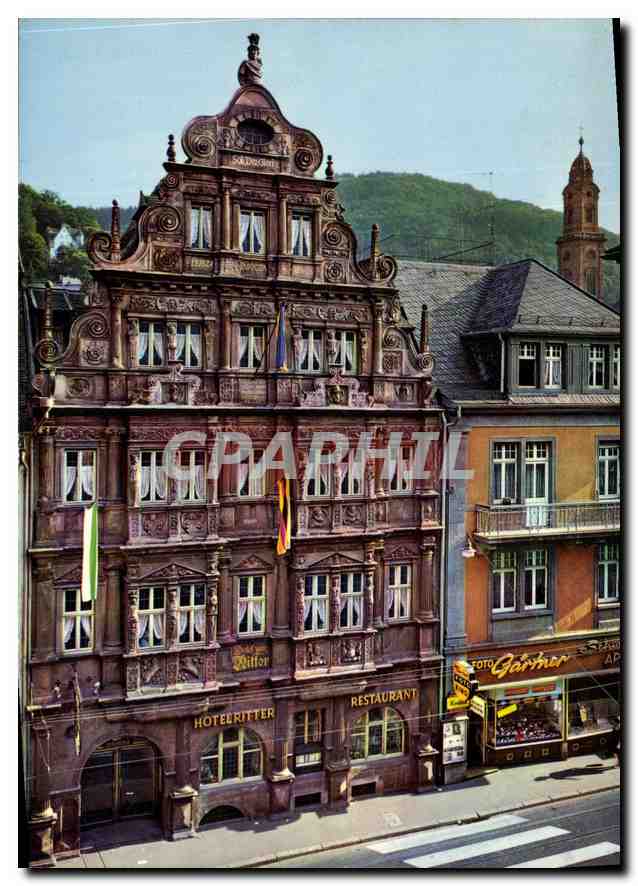 CPM Heidelberg Das Haus zum Ritter mit prachtvoller Renaissance Fassade 