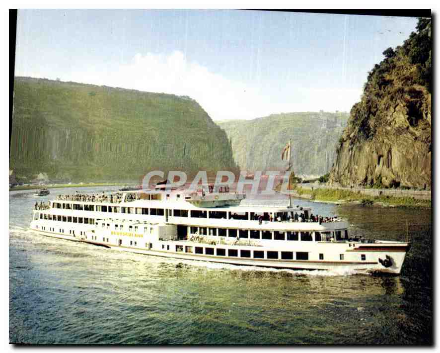 CPM  MS Deutschland Koin Dusseldorfer Rheindampfschiffahrt Bateau