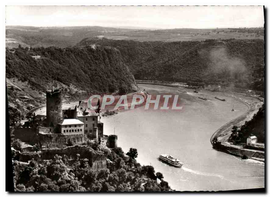 Burg Katz et la Loreley — Le Rhin — Umlauf-Schützing Verlag, n° 0103