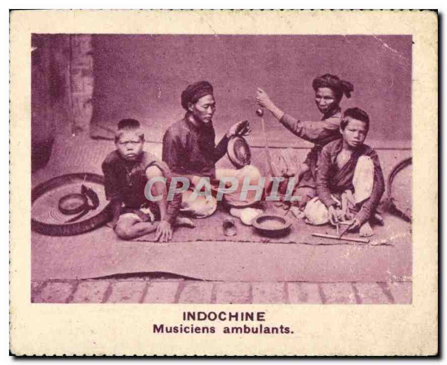 Indochina — Musicos ambulantes — CPAPHIL - Anverso