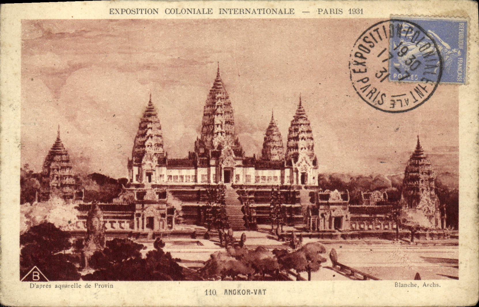CPA Exposition Coloniale Internationale Paris 1931 Angkor Vat 