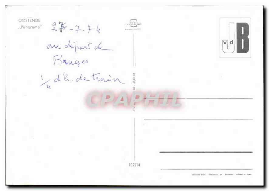 Oostende — Panorama — éditeur FIBA, n° 102/14 — Reverso