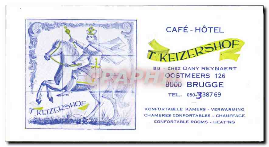 Carte de visite Cafe Hotel T Keizershop 
