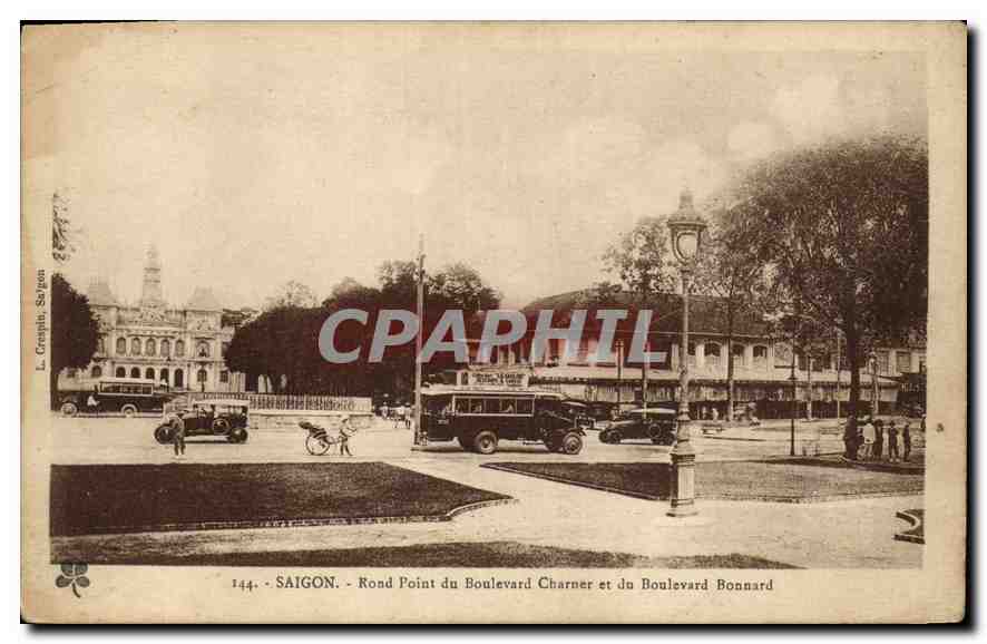 SAIGON - Rond Point du Boulevard Charner et du Boulevard Bonnard — L. Graphie, Saigon, n°144