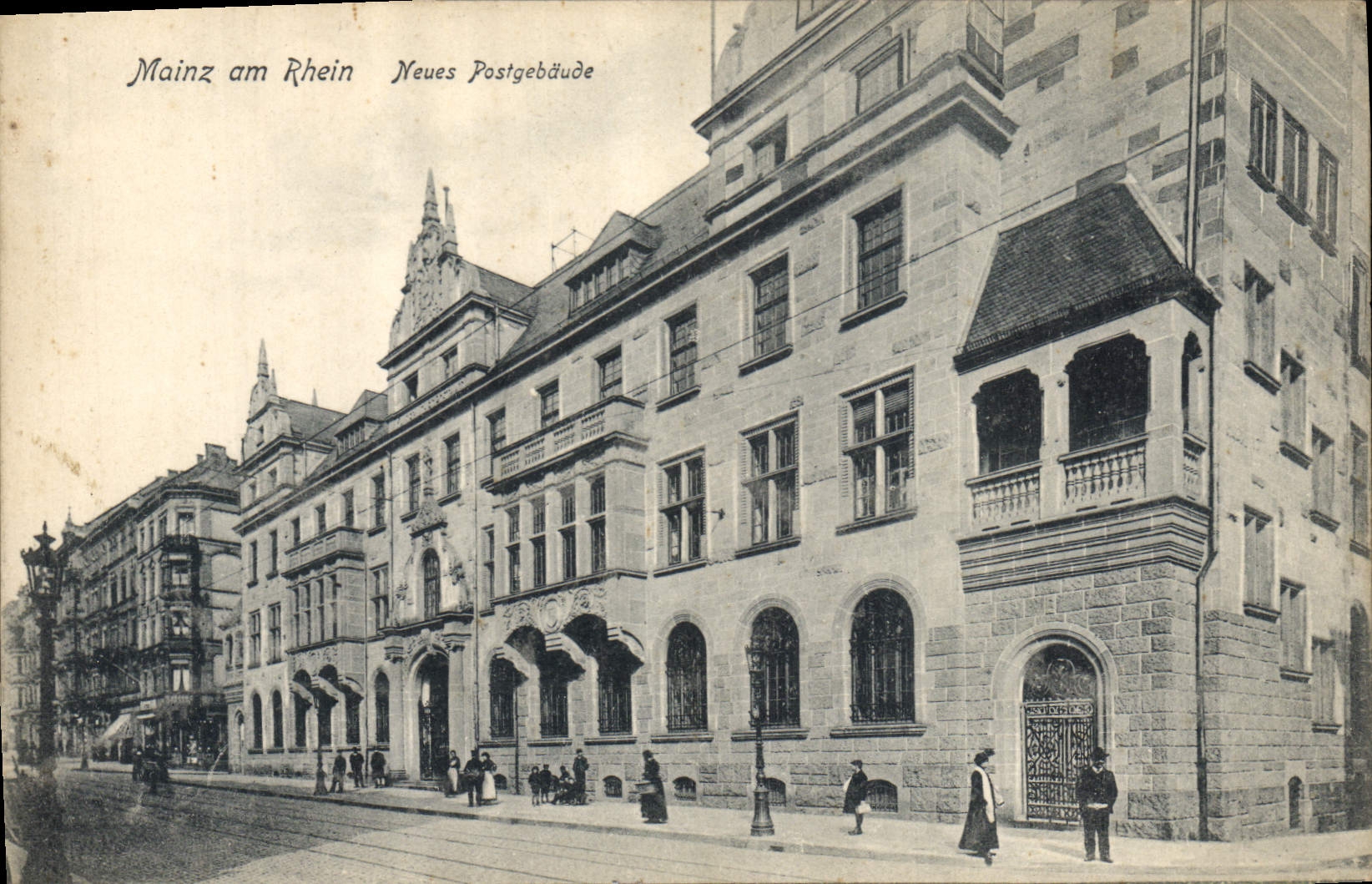 CPA Mainz am Rhein Neues Postgebaude 
