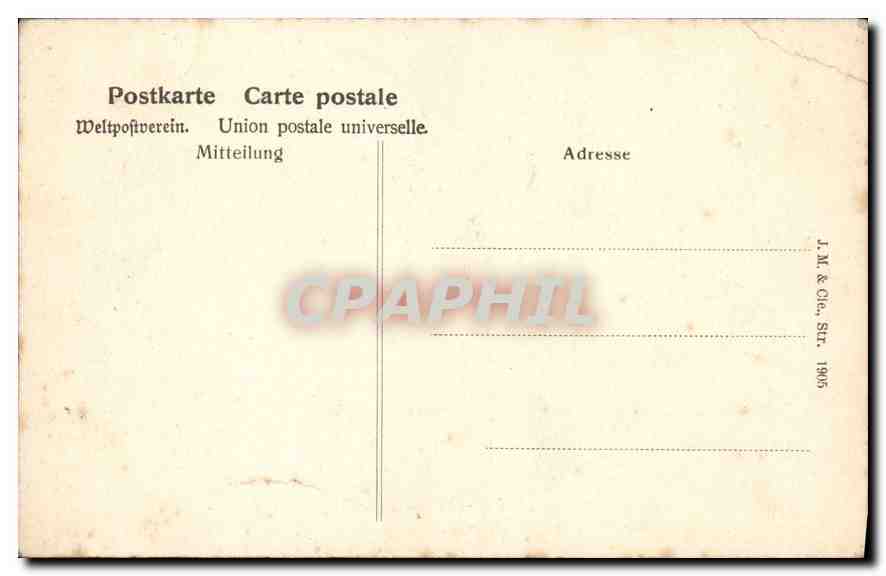 Illkirch-Graffenstaden — Monument des Soldats Français — J.M. & Cie, Str. 1905 — Verso