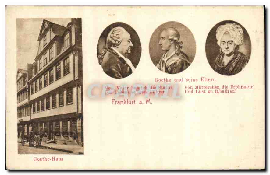 CPA Goethe and seine Eltern Goethe Haus Frankfurt