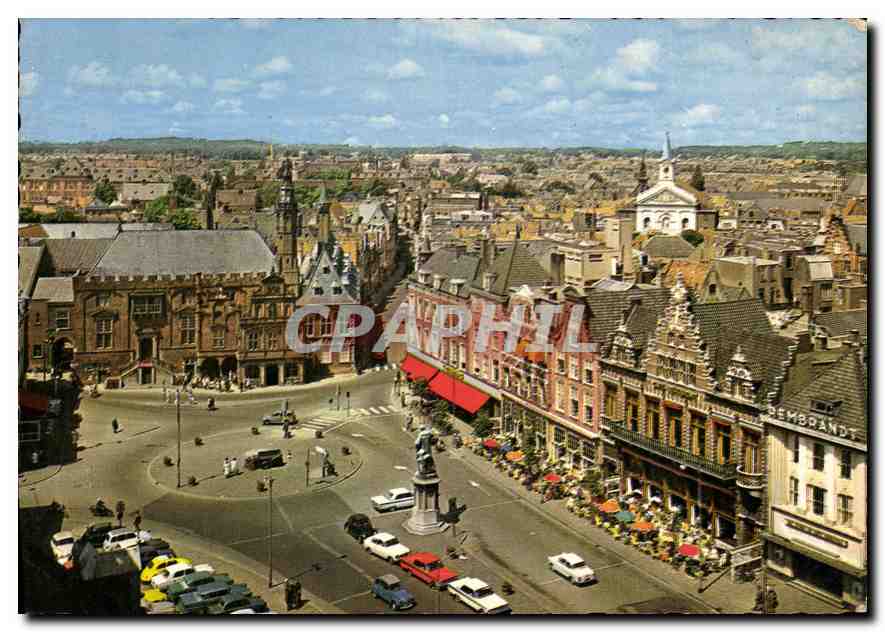 CPM Haarlem Panorama Grote Markt met Stadhuis 