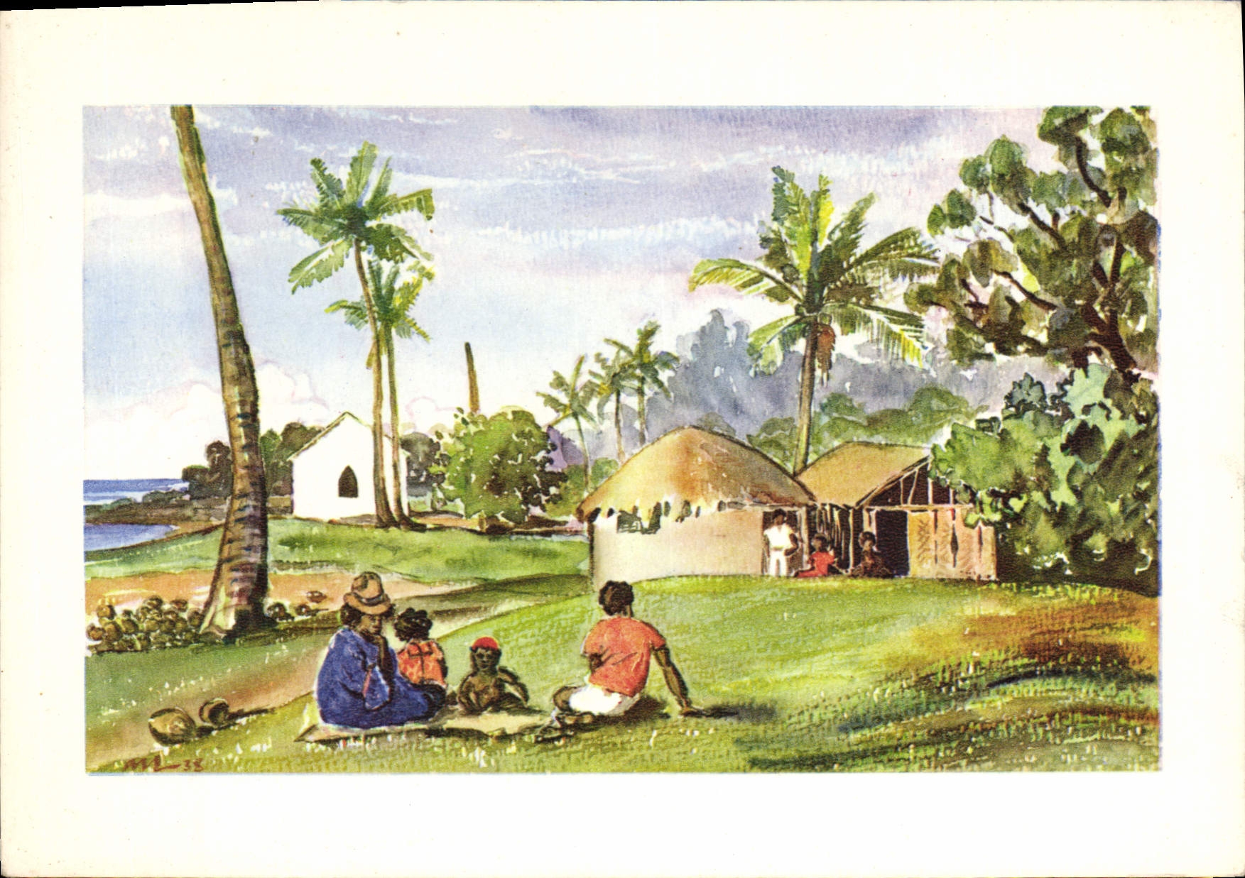 Nouvelle-Calédonie — Yenghébane, district de Poum — Cuisine indigène — Missions Évangéliques de Paris