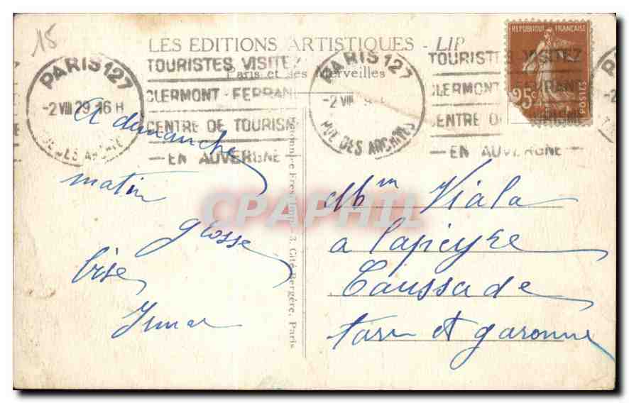 CPA Paris La Porte St Martin  — Rückseite