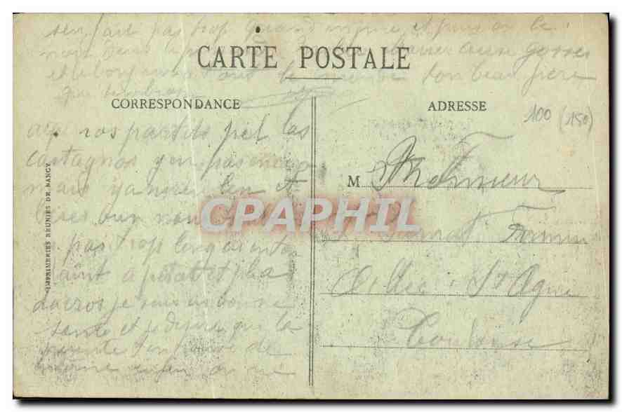 Marson - Restauration provisoire du chevet de l'église — La Grande Guerre — Verso