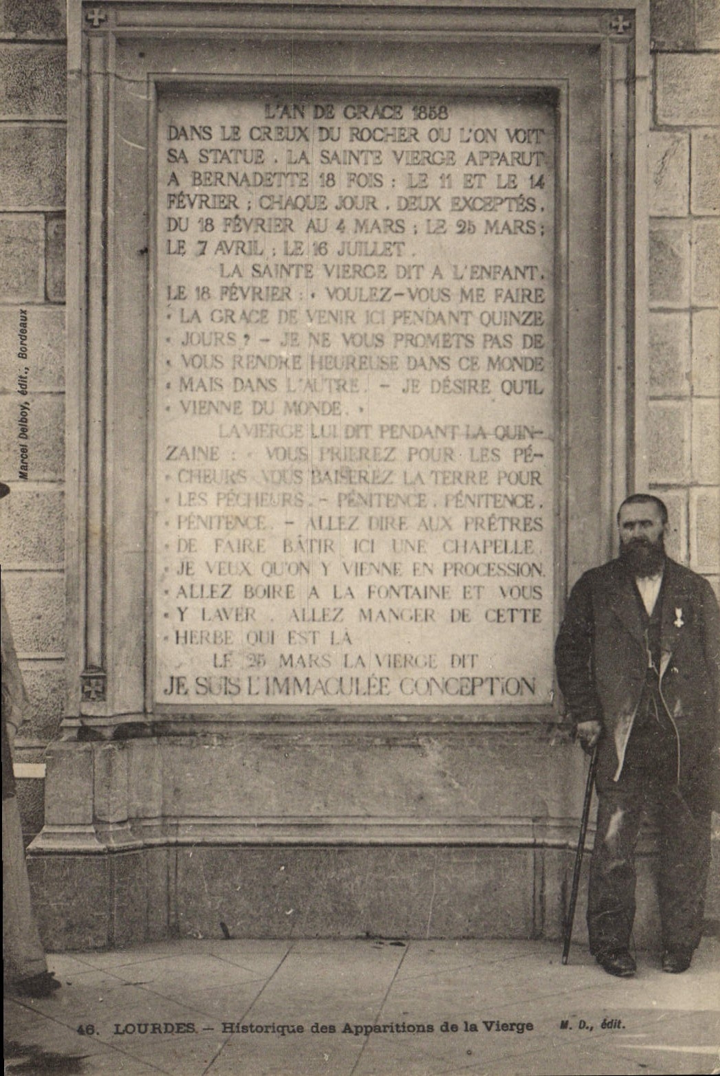 CPA Lourdes Historique des Apparitions de la Vierge 
