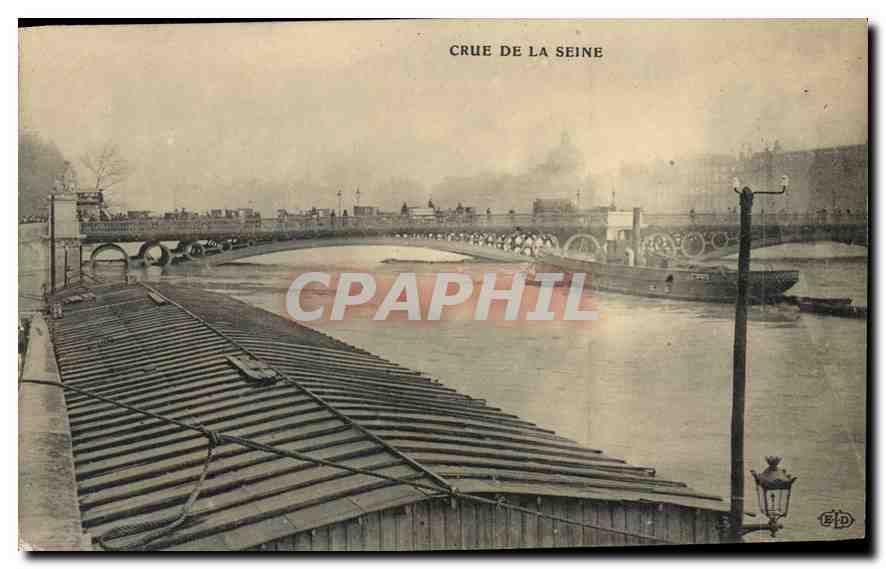 CPA Crue de la Seine Paris