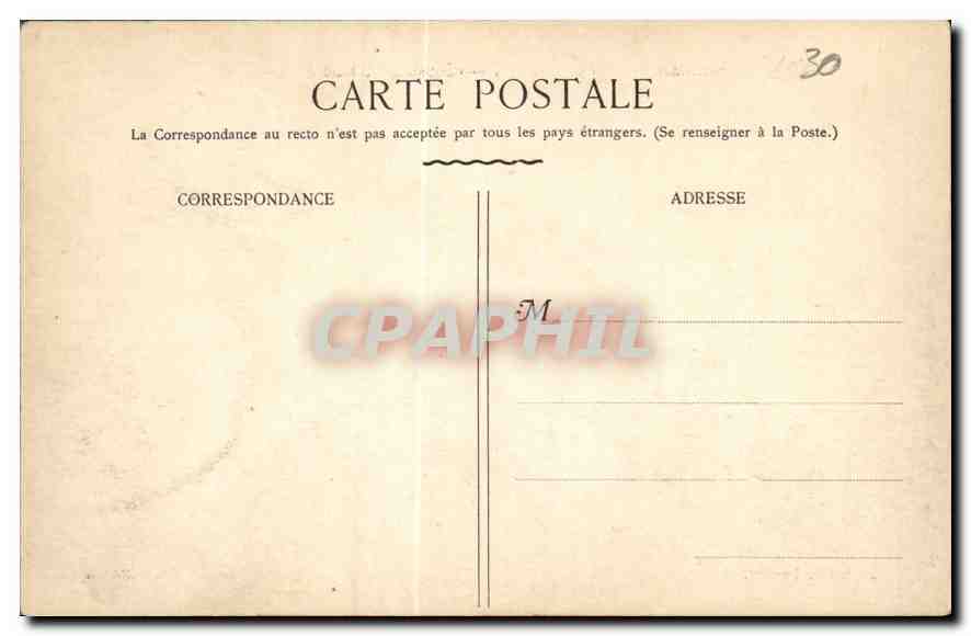 CPA Inondation 29 Janvier 1910 Courbevoie Rue de Becon  — Rückseite