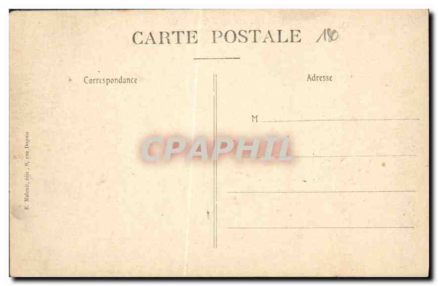 CPA Courbevoie Inondation de Janvier 1910 Rue de Paris Billards — Rückseite