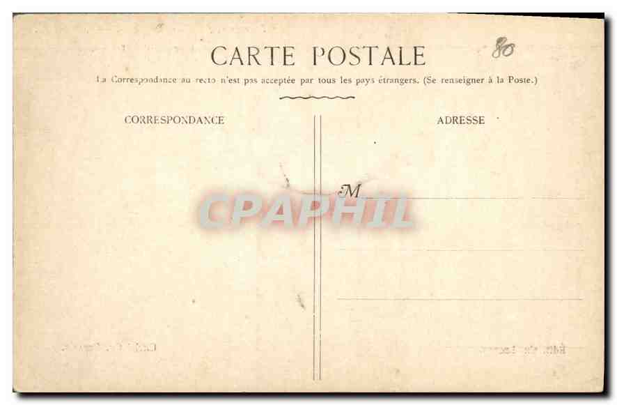 CPA Inondation 29 janvier 1910 Courbevoie Rue Saint Germaine  — Rückseite