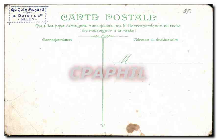 CPA Ea Vie du Marin Etendage du linge Nouveautes Melun  — Rückseite
