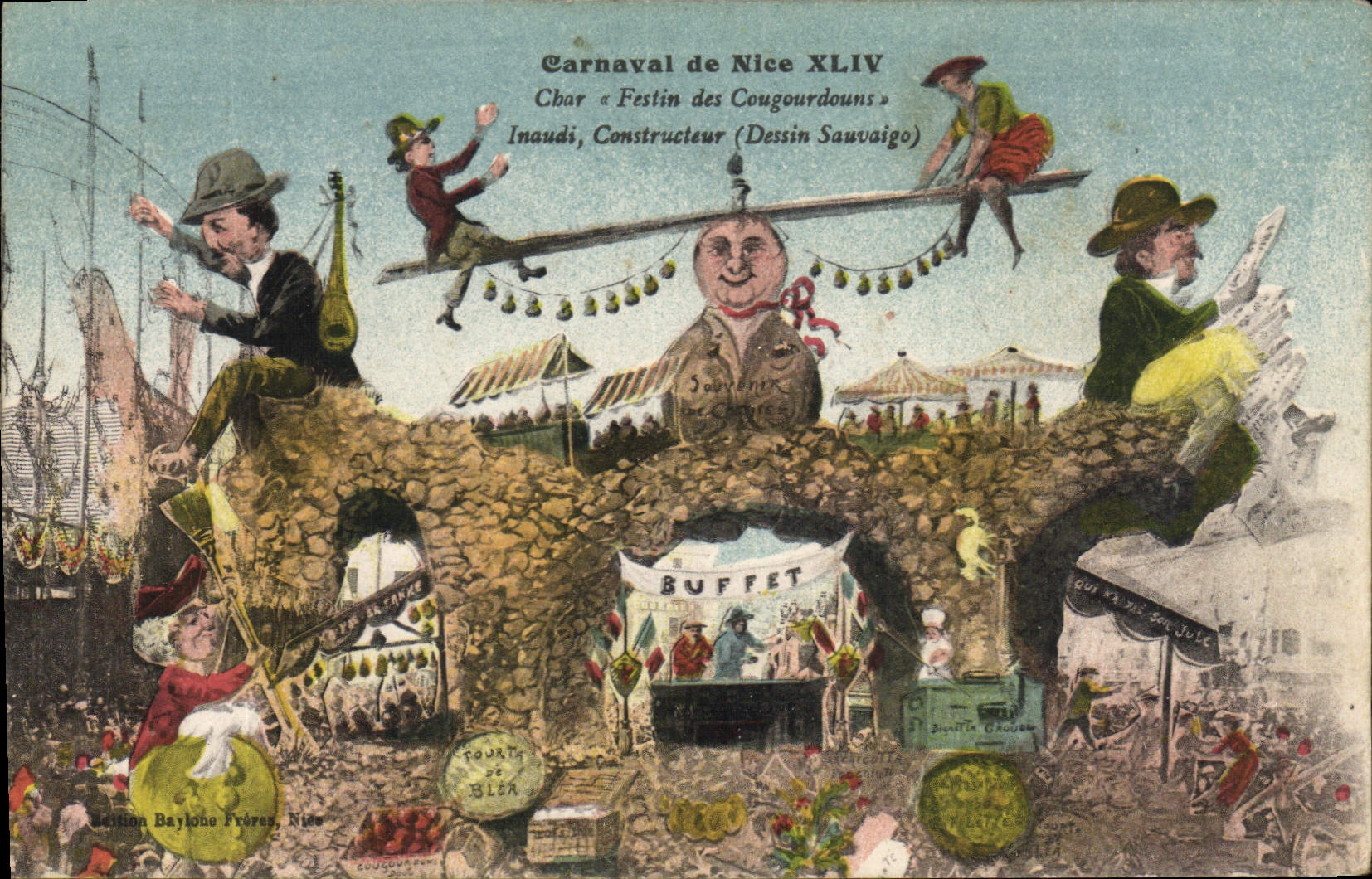 CPA Carnaval de Nice XLIV Char Festin des Cougourdouns 